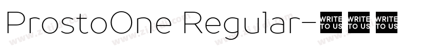 ProstoOne Regular字体转换